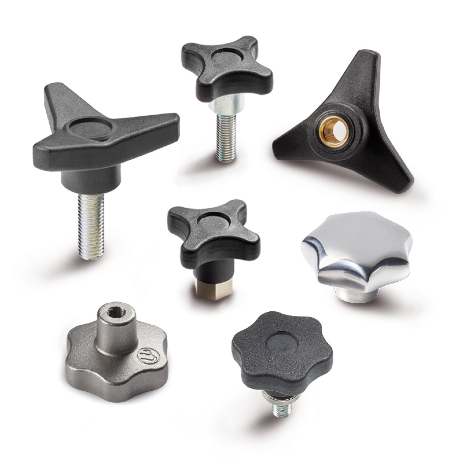 SOLID CLAMPING HANDWHEELS IN PLASTIC AND METAL