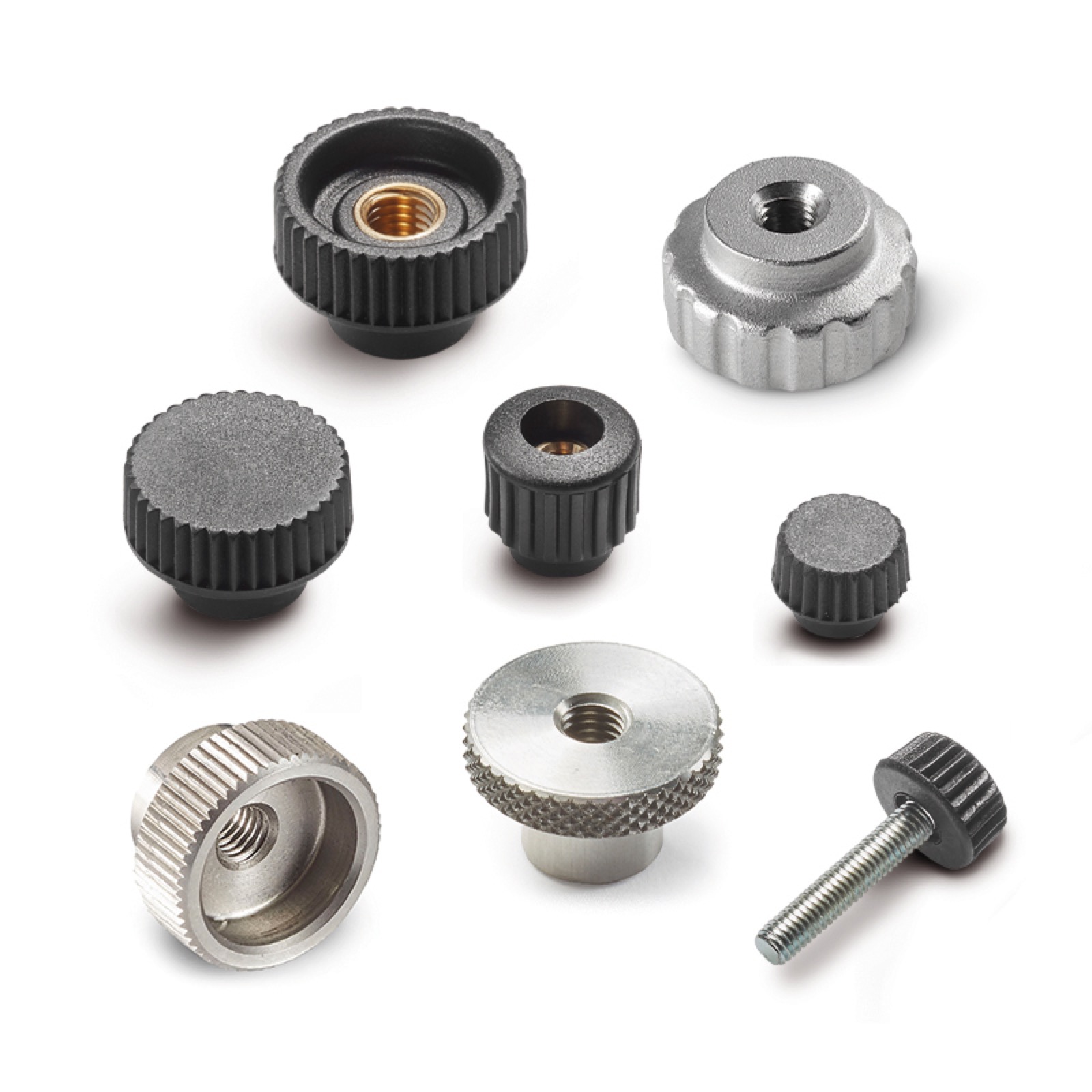 KNURLED HANDWHEELS IN PLASTIC AND METAL