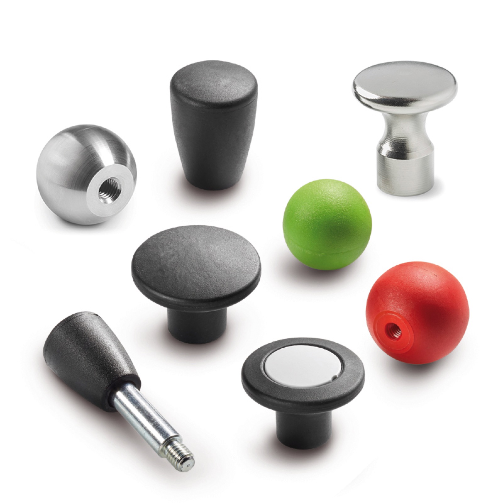 GRIPS IN PLASTIC AND METAL